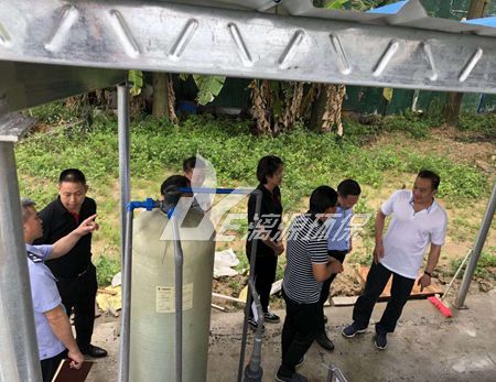 广州增城区领导考察好运来承建的化妆品污水处理工程