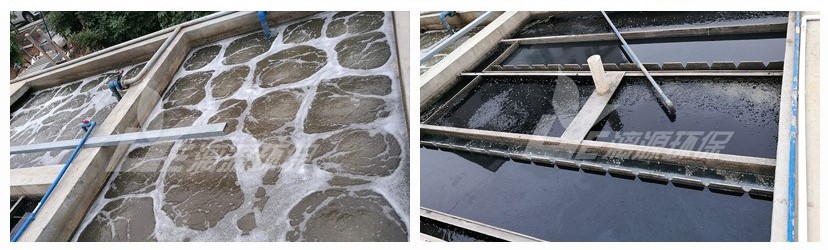 图为化妆品废水处理工程现场